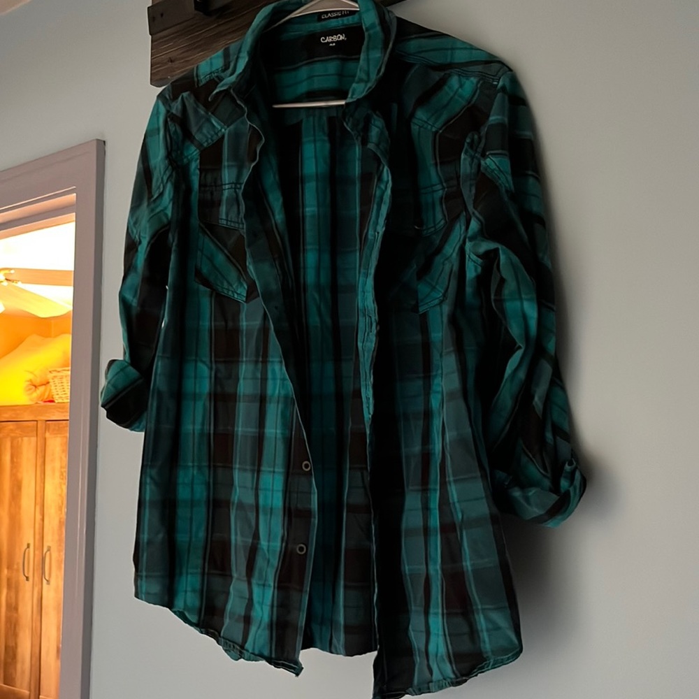 plaid button up